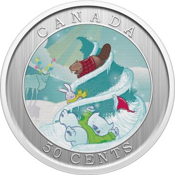 2025 Canada Copper-Nickel 2025 12.30gm Canada  Whimsical Holiday Tree Coin UN