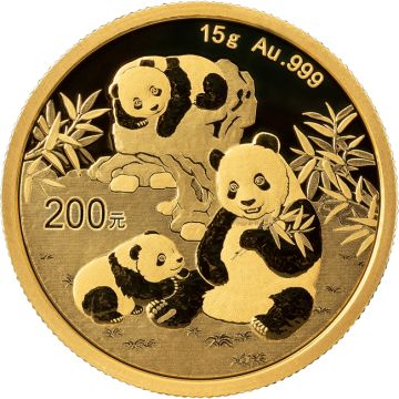 2025 15g China Gold Panda Freshly minted
