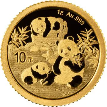 2025 1/25 oz China Gold Panda Freshly minted