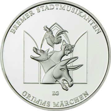2017 16.65g Germany Silver Germany Silver Town Musicians of Bremen BU
