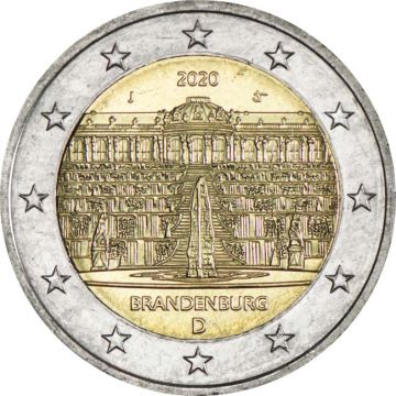 2020 Germany Copper-Nickel 2020 Germany Copper-Nickel Brandenburg - Sanssouci Palace UN UNC UNC