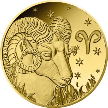 2026 0.50g France Gold 2026 1/2gm France Astrological signs - Aries 5€  Coin PP