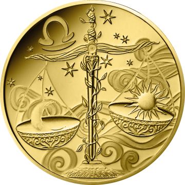 2026 0.50g France Gold 2026 1/2gm France Gold  Astrological signs - Libra 5€ Coin PP