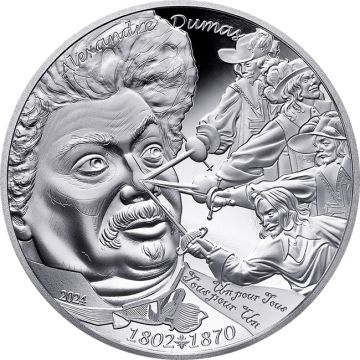 2024 22.18g France Silver 2024 22.18g France Silver Alexandre Dumas PP PP