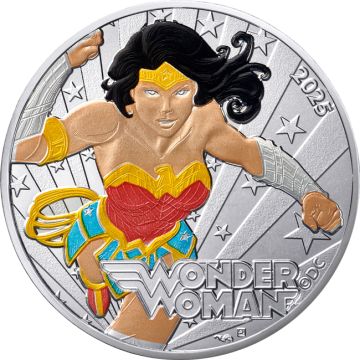 2025 4.33g France Silver 2025  13gm Silver DC COMICS 10€ Wonder Woman UN