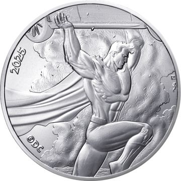 2025 4.33g France Silver 2025 13gm  Silver Superman The Man of Steel DC COMICS 10€ Coin UN