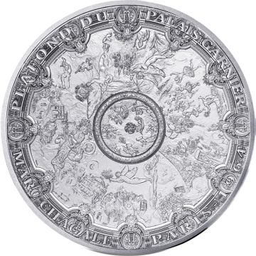 2025 155.34g France Silver 2025 5oz Silver Ceilings of the Palais Garnier 50€ Coin PP