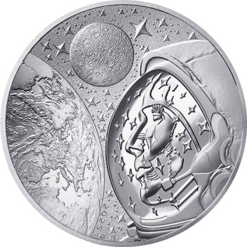 2025 22.18g France Silver 2025 22.17gm Silver The Space Odyssey with Thomas Pesquet 10€ Coin PP