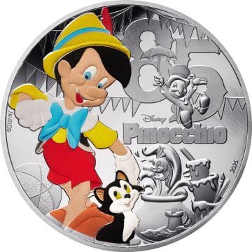 2025 22.18g France Silver 2025 22.20gm France 10€ silver Pinocchio Coin PP