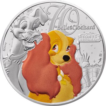2025 4.33g France Silver 2025 13g France  Silver Lady and the Tramp Coin 10€ UN