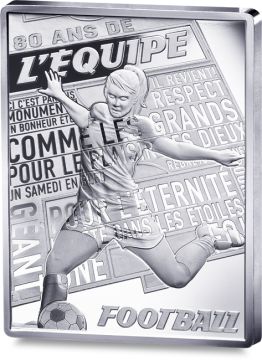 2026 22.18g France Silver 80 YEARS L'ÉQUIPE - SOCCER PP