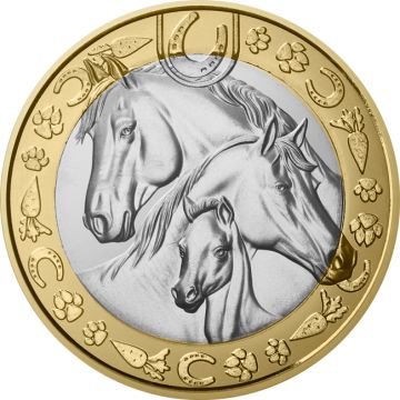 2025 France Copper-Nickel Horse French's favourite animals 5€ BU