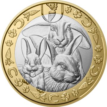 2025 France Copper-Nickel Rabbit French's favourite animals 5€ BU