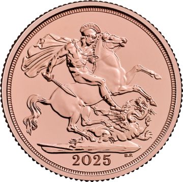 2025 7.32g Great Britain Gold 2025 7.98gm  Great Britain  Gold Sovereign Coin Prägeneu- Uncirculated