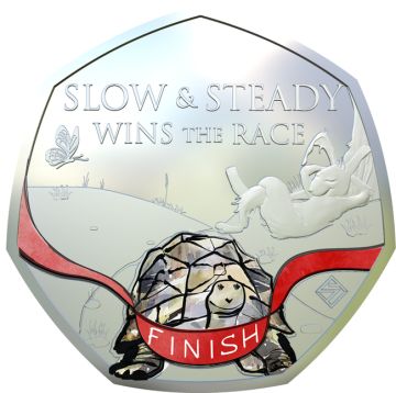 2022 7.40g Great Britain Silver Great Britain Silver The Tortoises and the Hare St. Helena PP