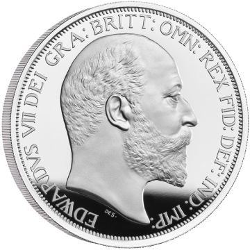 2022 156.14g Great Britain Silver 2022  5oz Great Britain Silver King Edward VII. PP