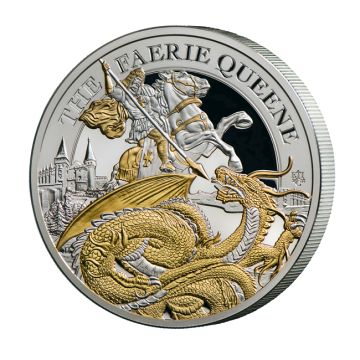 2024 2 oz St. Helena Silver 2024 2oz  St. Helena Silver The Faerie Queene: Redcrosse & Dragon PP