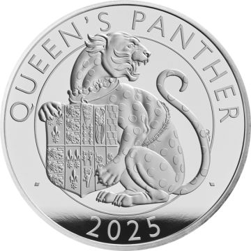 2025 1 oz Great Britain Silver Royal Tudor Beast: Queen's Panther PP