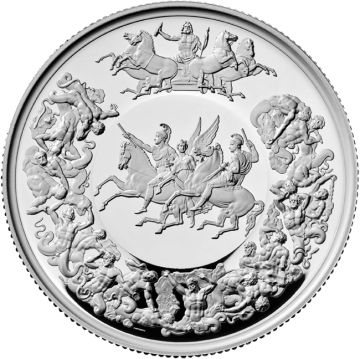 2025 62.79g Great Britain Silver 2025 2oz Great Britain Silver Waterloo Medal PP