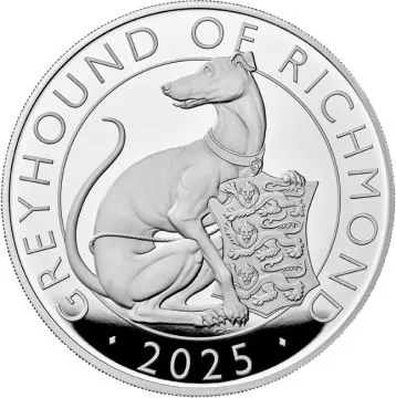 2025 5 oz Great Britain Silver Greyhound of Richmond PP