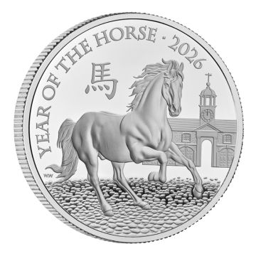 2026 1 oz Great Britain Silver 2026  1oz UK Silver Lunar Year of the Horse Proof Coin PP