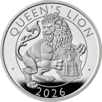 2026 1 oz Great Britain Silver 2026  1oz UK  Silver The Royal Tudor Beasts The Queen's Lion PP