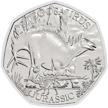 2024 Great Britain Copper-Nickel 2024 50p Great Britain Copper-Nickel Stegosaurus UN Great Britain BU BU