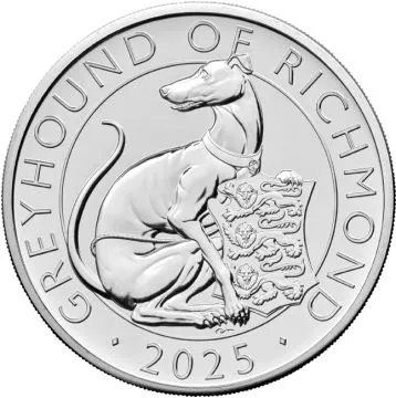 2025 1/25 oz Great Britain Copper-Nickel Greyhound of Richmond BU