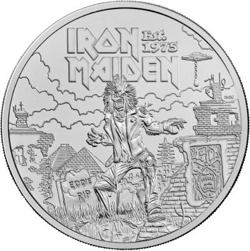 2025 Great Britain Copper-Nickel 2025 UK £5 Brilliant Iron Maiden Coin BU