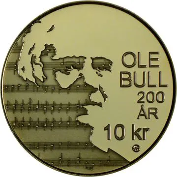 2010 1/25 oz Norway Copper-Nickel Ole Bull PP