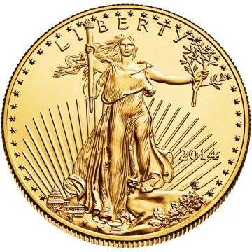 1 oz USA Gold American Eagle Random year customary in banking