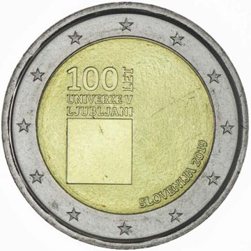 2019 Slovenia Copper-Nickel 2019 8.50gm Slovenia Copper-Nickel 100 Years of University of Ljubljana UNC UNC
