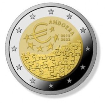 2022 Andorra Copper-Nickel 2022  8.50gm Andorra Copper-Nickel Entry into force of the Currency agreement UNC UNC