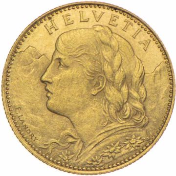 2.90g Switzerland Gold Switzerland 10 francs gold customary in banking