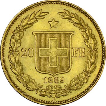 5.81g Switzerland Gold Gold 20 Francs Helvetia various customary in banking
