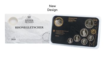 2024 Switzerland Copper-Nickel 2024 Switzerland Copper-Nickel Rhine glacier coin set PP PP