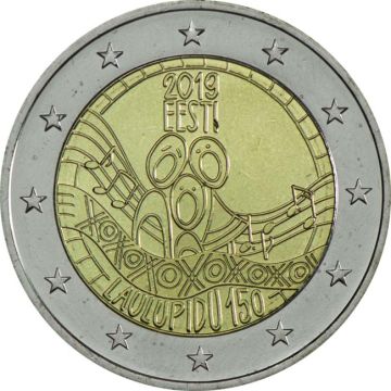 2019 Estonia Copper-Nickel 2019 Estonia Copper-Nickel 150th Anniversary of Song Festival UNC UNC