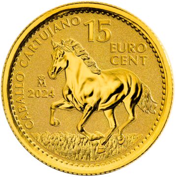 2024 1/10 oz Spain Gold Carthusian Horse Freshly minted