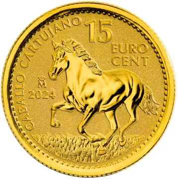 2024 1/10 oz Spain Gold Carthusian Horse 1/10 Oz Gold 2024 Freshly minted