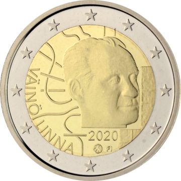 2020 Finland Copper-Nickel 2020 Finland Copper-Nickel 100th birthday Väinö Linna UN UNC UNC