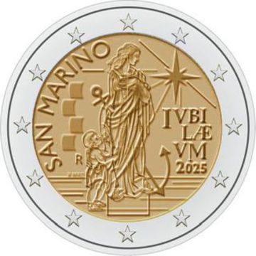 2025 San Marino Copper-Nickel 2025 San Marino Copper-Nickel Holy Year UNC UNC