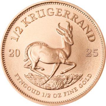 2025 1/2 oz South Africa Gold 2025 1/2oz South Africa  Gold Krugerrand BU Freshly minted