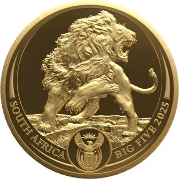 2025 1 oz South Africa Gold Big Five III - Lion PP