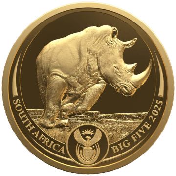 2025 1 oz South Africa Gold 2025 1 oz Gold Coin  Big Five III  Rhino PP