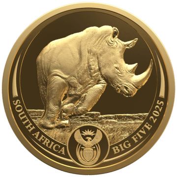 2025 1/4 oz South Africa Gold 2025 1/4oz Gold Big Five III - Rhino PP