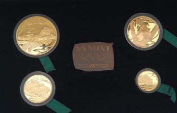 1998 57.54g South Africa Gold 1998 South Africa Gold Natura Set Leopard PP