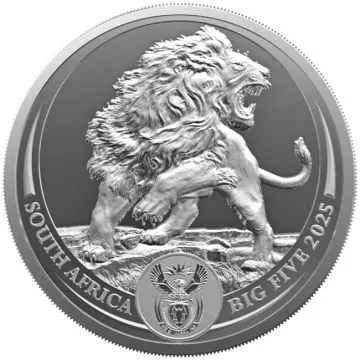 2025 1 oz South Africa Silver Big Five III - Löwe UN