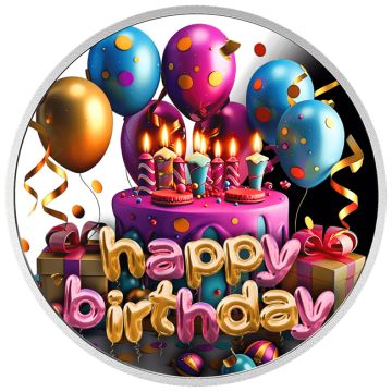 2025 17.48g Cameroon Silver Happy Birthday! PP