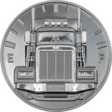 2022 2 oz Cook Islands Silver 2022  2oz Cook Islands Silver Truck - King of the Road Black TO