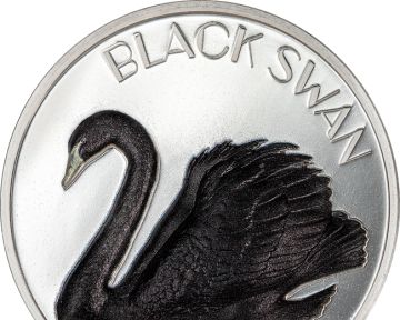 2023 2 oz Cook Islands Silver 2023 2 oz Cook Islands Silver Black Swan BP PP